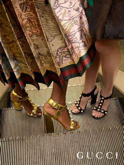 gucci gold willow heels|farfetch gucci shoes.